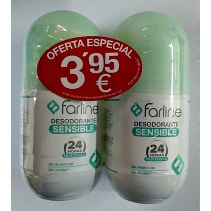 Farline Duplo Roll-On Sensitive Deodorant - Pack of 2 Déodorant (Déo) Mixte 50ml - Maison des fragrances