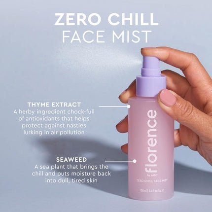 Florence by Mills Zero Chill Face Mist Rose Infused Face Mist Rose and Lavender Calming Moisture Natural Skin Smoother Vegan Cruelty - Free 3.4 Fl Oz - Maison des fragrances