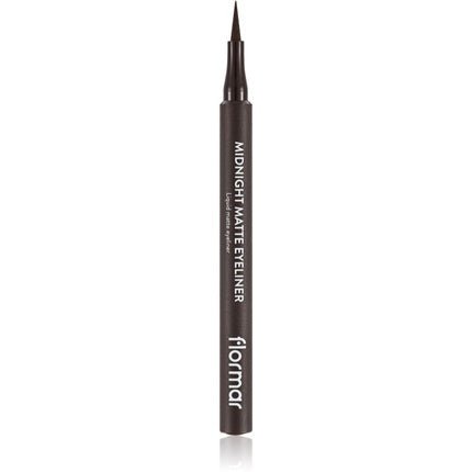 Flormar Midnight Matte Eyeliner in Brown - Matte Effect, 1 ml - Maison des fragrances