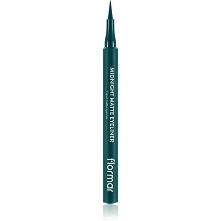 Flormar Midnight Matte Eyeliner in Green - 1 ml - Maison des fragrances