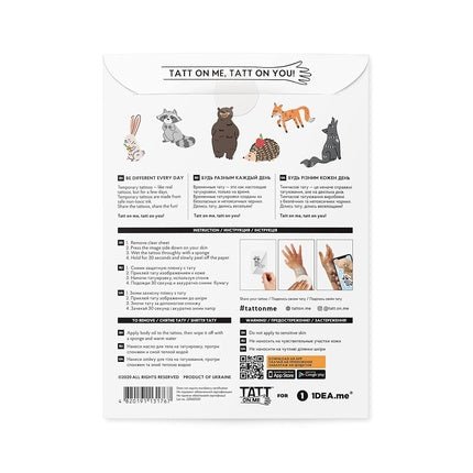 Forest Animals Augmented Reality Set Temporary Tattoos - Maison des fragrances