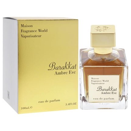 Fragrance World Maison Barakkat Amber Eve for Unisex Eau de Parfum 3.4oz Unisexe - Maison des fragrances