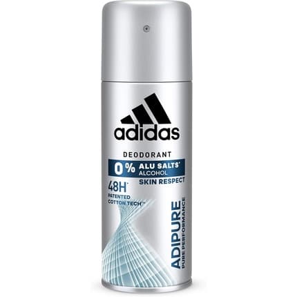 Adidas Adipure Deodrant Body Spray for Men 48h Effective Deo Protection Ph Skin Friendly
