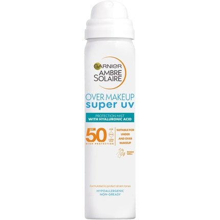 Garnier Ambre Solaire Over Makeup Super UV Protection Mist - 75ml (SPF 50) - Maison des fragrances