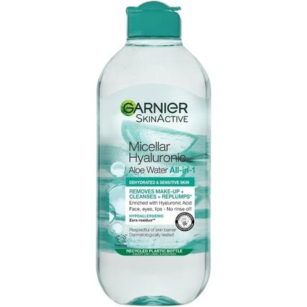 Garnier Micellar Hyaluronic Aloe Cleansing Water For Dehydrated Skin 400ml Replumping Cleanser & Makeup Remover 1 count - Maison des fragrances