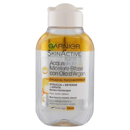 Garnier Micellar Water Biphase with Argan Oil No Rinse 100ml - Maison des fragrances