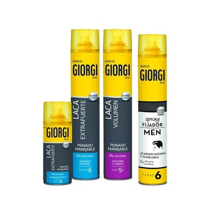 Giorgi Line Men Fixing Spray Natural Finish Handy 0% Silicones and Residues Fixation 300ml - Maison des fragrances