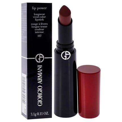 GIORGIO ARMANI Lip Power Longwear Vivid Color Lipstick 0.11 oz - Maison des fragrances
