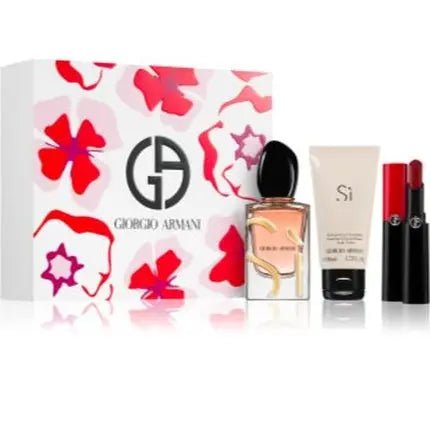Giorgio Armani Si Intense - Gift Set With 31 Grams, 15 Milliliters, And 50 Milliliters Eau de Parfum pour homme - Maison des fragrances