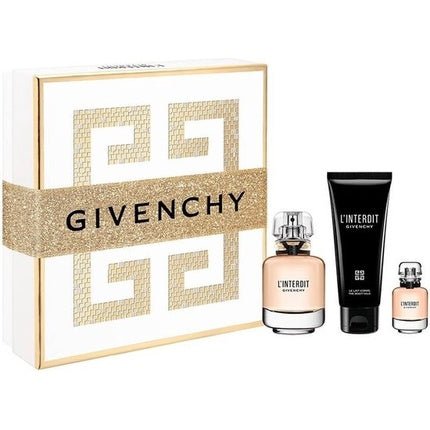 Givenchy L'Interdit Gift Set 50ml EDP, 75ml Body Lotion, 75ml Shower Gel, 10ml EDP - Maison des fragrances