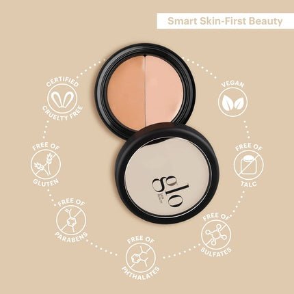 Glo Skin Beauty Under Eye Concealer Makeup with Duo Shades for Custom Blending - Corrects and Conceals Dark Circles and Redness - Buildable Longwearing Coverage Natural 11oz 31g - Maison des fragrances