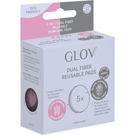 GLOV 5 Reusable Makeup Remover Pads Microfiber Face Cloth Face Wipes Cleansing Pads for Face Facial Cleanser Dual Fiber Skincare Pads - Pack of 5 - Maison des fragrances