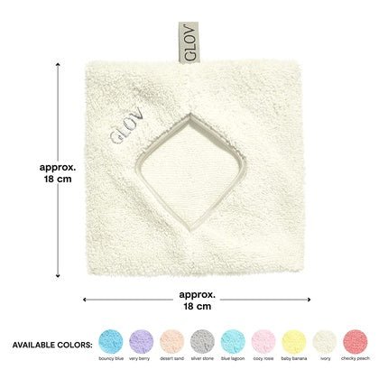 GLOV Makeup Remover Microfiber Cloth Hypoallergenic Reusable Washable Ivory - Maison des fragrances