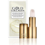 Gold Collagen Lip Volumizer Anti - Aging Lip Balm with Castor Oil Coconut Oil Vitamin E and Marine Collagen Super Moisturizing Lip Plumper with Beeswax for Healthier and Plumper Lips Pearl Effect - Maison des fragrances