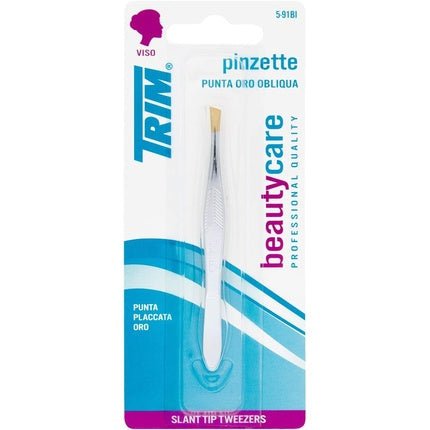 Gold Eyebrow Trim Tip Tweezers - Maison des fragrances