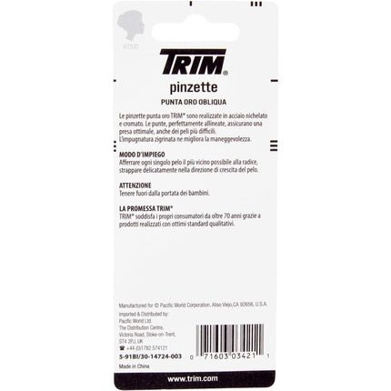 Gold Eyebrow Trim Tip Tweezers - Maison des fragrances