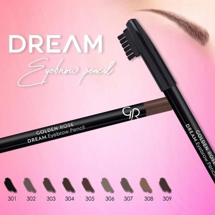 Golden Rose Dream Eyebrow Pencil with Brush K - GDB 305 - Maison des fragrances