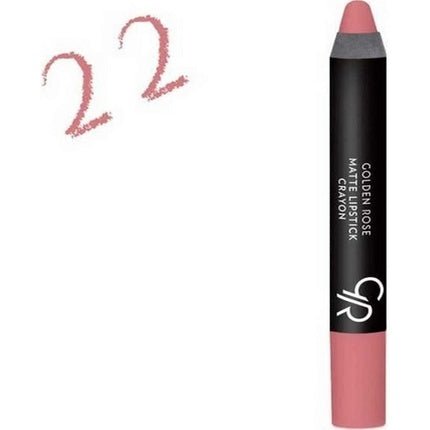 GOLDEN ROSE Matte Lipstick Crayon 22 - Maison des fragrances