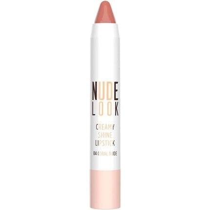 Golden Rose Nude Look Creamy Shine Lipstick 04 Coral Nude - Maison des fragrances
