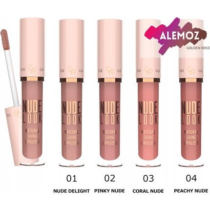 Golden Rose Nude Look Natural Shine Lip Gloss 03 Coral Nude - Maison des fragrances