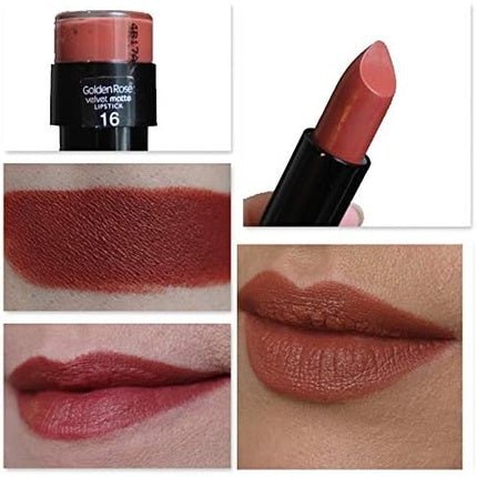 Golden Rose Velvet Matte Lipstick 16 Coral Tree Red - Maison des fragrances
