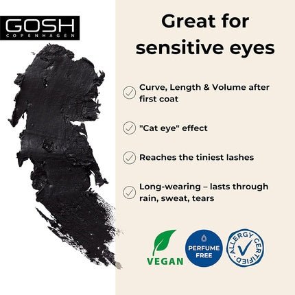 Gosh Catchy Eyes Mascara 001 Extreme Black 8ml - Maison des fragrances