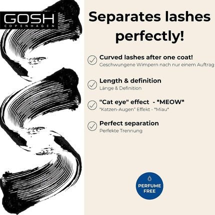 Gosh Catchy Eyes Mascara - Black, 8ml - Maison des fragrances
