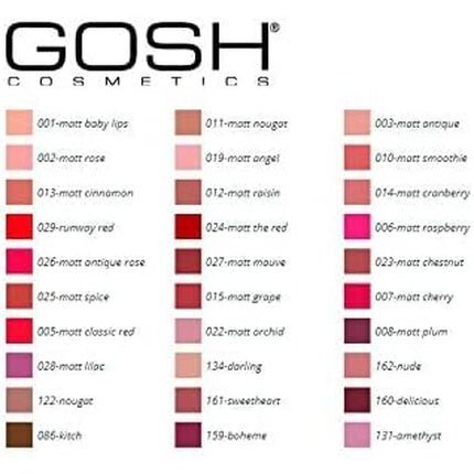 Gosh Copenhagen Velvet Touch Lipstick Matt 014 Matt Cranberry - Maison des fragrances