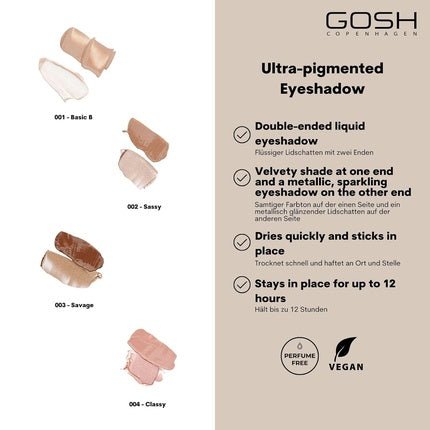 Gosh Eyeconic 2 - In - 1 Eyeshadow Brown with Matte and Metallic Finish - Maison des fragrances