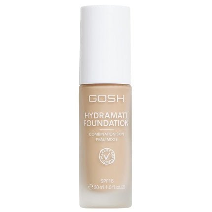 GOSH Foundation with SPF 15 for Light and Dark Skin Vegan Mattifying Makeup for Dry, Sensitive and Oily Skin - 004N - Maison des fragrances