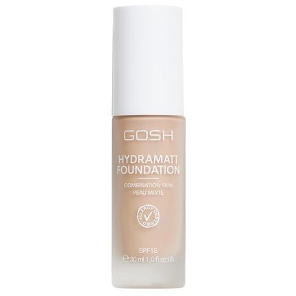 GOSH Foundation with SPF 15 for Light & Dark Skin Vegan Mattifying Makeup for Dry, Sensitive & Oily Skin - 002R - Maison des fragrances