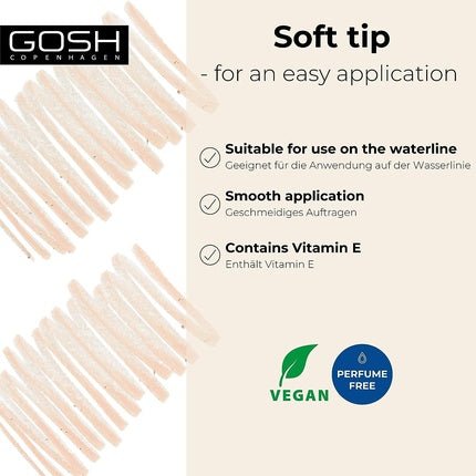 GOSH Kohl Eyeliner Nude Beige 1 Count - Maison des fragrances