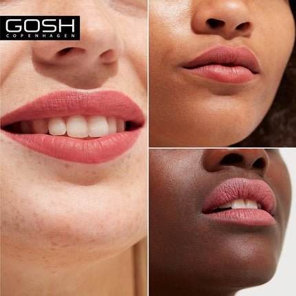 GOSH Luxury Rose Lipstick with Light Sheen Intense Nude Shades 002 Romance - Maison des fragrances