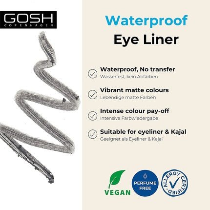 Gosh Matte Eyeliner In Cool Grey, Creamy Soft Texture For Easy Application, High - Maison des fragrances