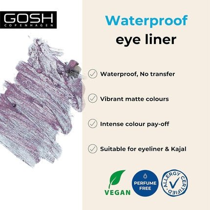 GOSH Matte Eyeliner in Intense Black 016 True Violet - Maison des fragrances