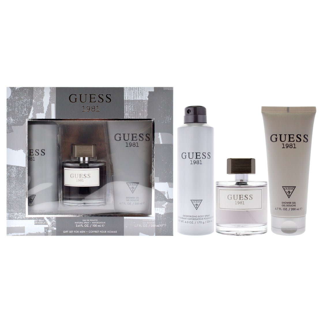 Guess 1981 - , Shower Gel , Deodorant Eau de Toilette (EDT) Homme 100ml - Maison des fragrances