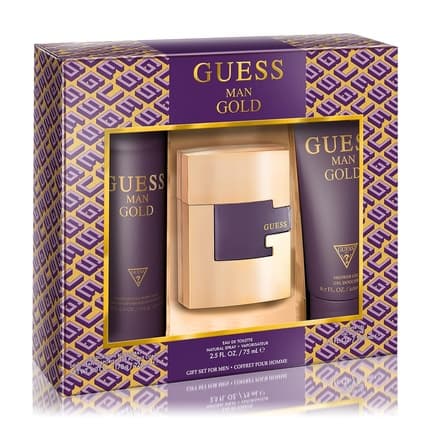 Guess Gold Man - Cologne ., Deodorizing Body ., & Shower Gel . Eau de Toilette (EDT) Mixte 74ml - Maison des fragrances