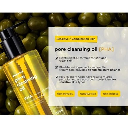 Hanskin Pore Cleansing Oil Gentle Blackhead Cleanser and Makeup Remover for Sensitive Skin [PHA] 300ml - Maison des fragrances