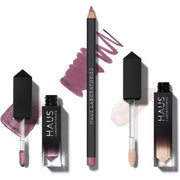 HAUS LABORATORIES By Lady Gaga HAUS OF COLLECTIONS Makeup Kit with Bag Liquid Eyeshadow Lip Liner Pencil and Lip Gloss Available in 9 Sets Vegan and Cruelty - Free 3 - Piece Value Set HAUS of Rose B*tch - Maison des fragrances