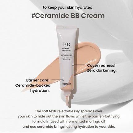 Heimish Moringa Ceramide BB Cream SPF 30 PA++ 30ml 21 Light Beige - Maison des fragrances
