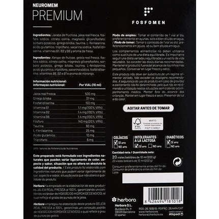 Herbora Fosfomen Premium 20 Vial, Black, Medium - Maison des fragrances