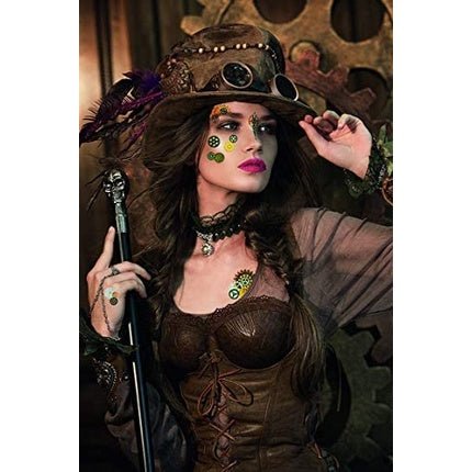 HERMA 15439 Face Art Sticker Steampunk Marie Temporary Glitter Face Paint for Carnival Halloween - Maison des fragrances