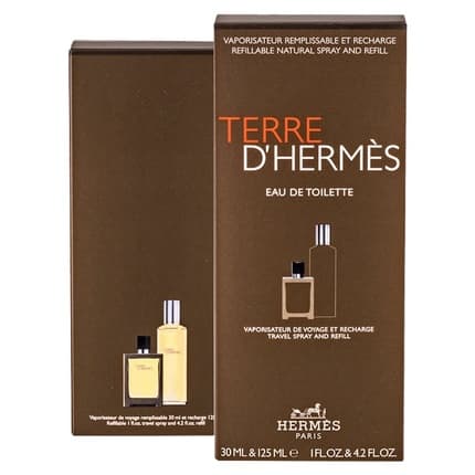 Hermès Hermes Terre D'Hermes Set Refillable Toilet Water + Refill Toilet Water Coffret (Coffret) Mixte 30ml - Maison des fragrances