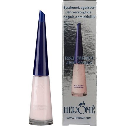 Herome Anti Aging Nail Polish 10ml - Camouflages Irregularities and Yellow Stains with Vitamin A, C and E - Hardens Nails for Smooth and Shiny Nails - Maison des fragrances