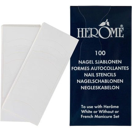 Herome Nail Stencils Tool to Draw Beautiful Even White - Tips for French Manicure 100pcs - Maison des fragrances