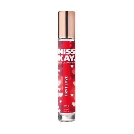 Miss Kay First Love Fruity Floral Delicate Scent Bergamot Blackcurrant Jasmine Made in Italy 100% Vegan Eau de Parfum 25oz Unisex