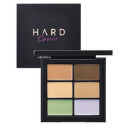 Holika Holika Hard Cover Complete Conceal Palette Tone Correcting and Blemish Coverage for Oily and Combination Skin Slim Fit Silky and Velvet Finish with Sebum Control Powder Paraben Free - Maison des fragrances