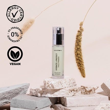 Hypoallergenic Face Primer Anti - Aging Gripping Makeup Primer with Antioxidants Nourishing Moisturizing Make Up Primer for Face Fragrance Free Vegan Allergy Certified - Maison des fragrances