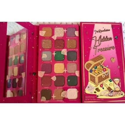 I Heart Revolution Hidden Treasures Jewels Shadow Palette 18 Shades - Maison des fragrances