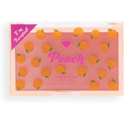 I Heart Revolution Makeup Blush Pressed Powder Blusher Highly Pigmented Vegan and Cruelty - Free Peach Ombre 15g - Maison des fragrances